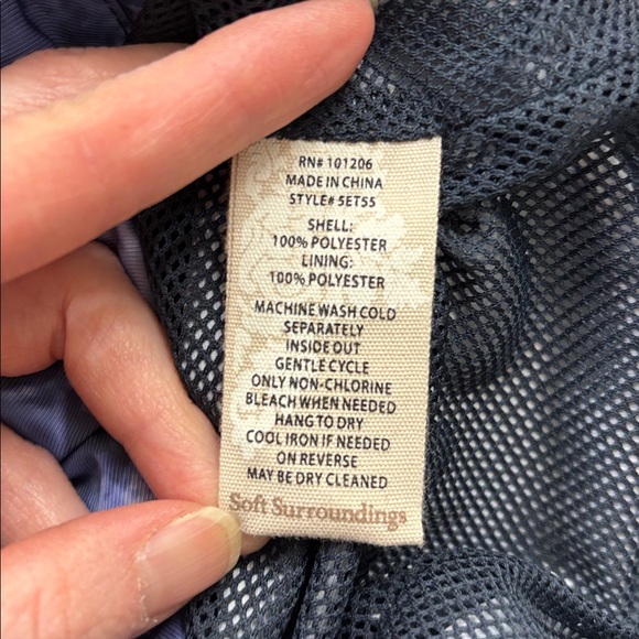 Soft Surroundings Sea Mist Anorak Full-Zip Rain Jacket 1X - Picture 11 of 11